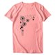 thumbnail image 1 of Blusa de manga corta con cuello redondo y estampado de tallas grandes para mujer OAVQHLG3B Store  lin121212, 1 of 4