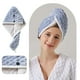 thumbnail image 1 of Microfibra Toalla para el cabello, turbantes para el cabello, toallas de secado rápido para cabello rizado, envoltura para el cabello de mujer, Azul, 1 of 9