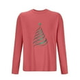 thumbnail image 3 of Maean Christmas Tops for Mens Long Sleeve Graphic Tee Crew Neck Pullover Soft Comfy Loungewear Shirts, 3 of 4