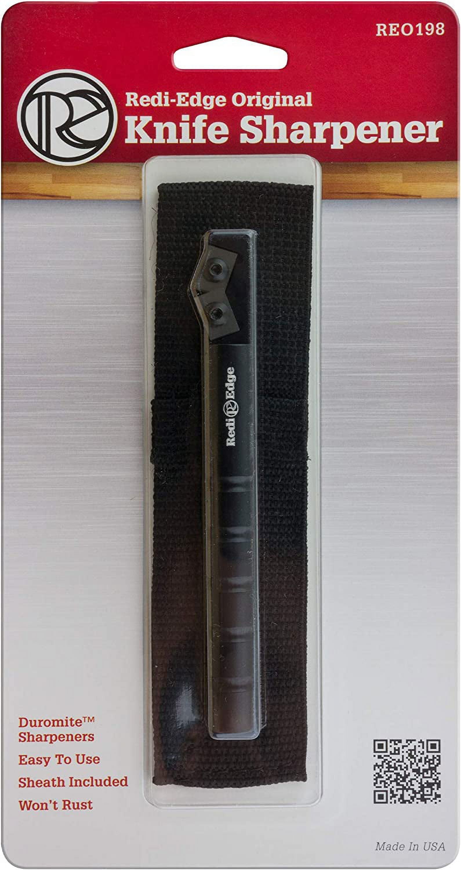 REDI-EDGE/KLAWHORN IND REO198BL Original Knife Sharpener Duromite Carbide  Black with Nylon Sheath