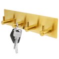 thumbnail image 1 of Llavero con 4 ganchos de acero inoxidable, autoadhesivo, para pared, sin taladros, multifuncional, práctico para entrada, pasillo y puerta., 1 of 8