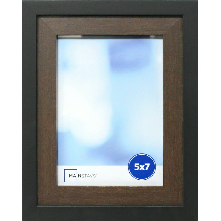 Mainstays 5” x 7” Two-Tone Black Wood Photo Frame