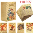 thumbnail image 2 of NEW 27-110PCS Cartas Gold Cards Spanish English French German Foil Silve Cards Charizard Vmax Gx Game Collection Card, 2 of 5
