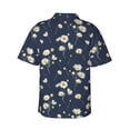 thumbnail image 3 of Picia Daisies Flowers Gentle Cotton Regular Fit Short Sleeve Casual Hawaiian Shirt for Men-Large, 3 of 9