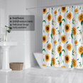 thumbnail image 2 of Sunflower Star Yellow Shower Curtain with Hooks,Summer Waterproof Floral Fabric Bathroom Curtain Set for Autumn Rustic Botanical Flower Bathroom Decorative Watercolor Sunflower, 72"x72", 2 of 6