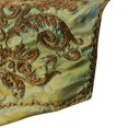 thumbnail image 2 of The HomeCentric Zardozi & Tassels 14 x 108 in. Decorative Table Runner - Gold - Victorian Style - Silk - Damsak Pattern - Table Runner, 2 of 3
