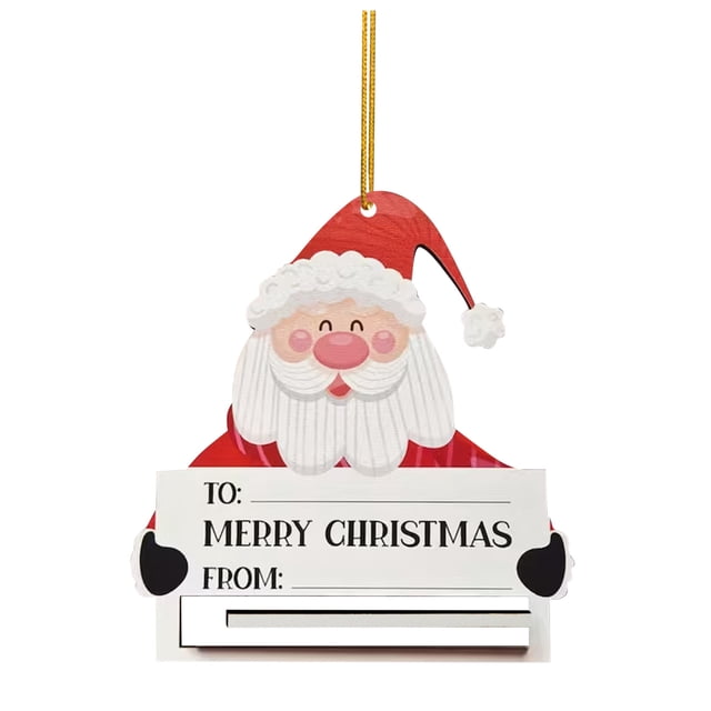 Gibobby Colgante decoración Navidad dinero regalo colgante ornamento regalo figurita aterradora artesanía colgante coche accesorio Decoración(Beige)