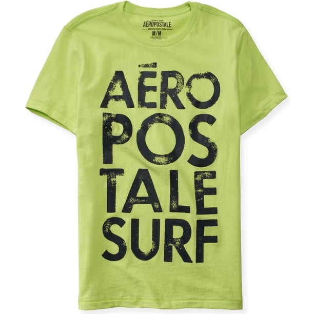 Aeropostale - Camiseta gráfica para hombre Aero Surf, verde, extragrande Aeropostale Camiseta gráfica