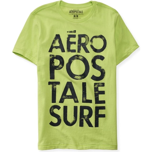 Aeropostale - Camiseta gráfica para hombre Aero Surf, verde, extra pequeña Aeropostale Camiseta gráfica