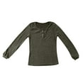 thumbnail image 5 of NINGMENG Womens Tops Solid Color Long Sleeve Tunic Crew Neck Sweaters Trendy Tops Pullover Tee Shirts Daily-Wear,Green,XXL, 5 of 5