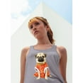 thumbnail image 2 of Pug Dog Chinese New Year Tank Women -Image by Shutterstock, Female x-Small, 2 of 4