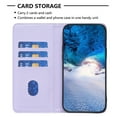 thumbnail image 3 of Decase Cover For iPhone 14, Shockproof PU Leather Book Folding Flip Folio Case with Card Holders Kickstand Magnetic Closure TPU Inner Shell Protective Cover for Women Men, lightpurple, 3 of 6