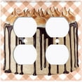 thumbnail image 2 of Metal Light Switch Wall Plate Outlet Cover (Vanilla Chocolate Roasted Marshmellow Cake - Double Duplex), 2 of 2