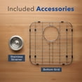 thumbnail image 3 of Houzer PTB-1919 WH-C 15 3/4"x15 3/4"x7" Fireclay Undermount 19-Inch Square Bar Sink Undermount, 3 of 9