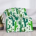 thumbnail image 4 of Throw Blanket for Couch, Cactus 1 Super Soft Fuzzy Comfy Warm Throw Blanket, Cuteness Lightweight Cozy Plush Flannel Blanket & Throws for Sofa and Bed All Season, 4 of 5