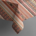 thumbnail image 5 of Brown Geometric Striped Pattern Square Tablecloth,Waterproof Square Table Cover,Wipeable Spillproof Washable Table Cover for Home Kitchen Party Decor 52"x52"(132x132cm), 5 of 6