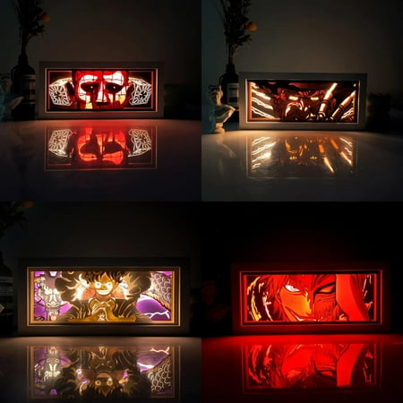 

WAGZOQN Remote control color changing Light Box Anime Paper Cut Sensor light Led 센서등 3D Shadow Lamp Carving Decoration Gift