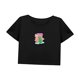 thumbnail image 3 of Camiseta corta informal para mujer, camiseta recortada a la moda de verano para viaje de oficina para mujer S, 3 of 7
