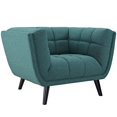 thumbnail image 1 of Modway Chaise d'Appoint en Tissu Rembourré en Turquoise, 1 of 4
