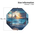 thumbnail image 2 of Vsdgher Ocean View Bedroom Print Leather Coasters for Drinks, Durable Drink Coasters 4 Set for Tabletop Protection, Luxurious Home Décor and Housewarming Gift-Octagon, 2 of 6