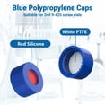 thumbnail image 2 of Paquete de 100 Viales para Muestreador AutomáTico de 2 Ml: Viales para HPLC 9-425 Viales áMbar con Tapones de Rosca Azules, Tabiques Rojos y Blancos, 2 of 6