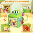 thumbnail image 3 of UUSUOO Crocodile Shape Baby Activity Cube,8-in-1 Montessori Toys for 1 Year Old,Learning Educational Baby Busy Toys,Birthday Gift Toys for 1 2 3 Year Old Boys & Girls, 3 of 8