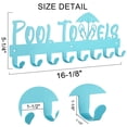 thumbnail image 2 of Toallero iBosins Pool con 8 ganchos montado en la pared, azul, 2 of 7