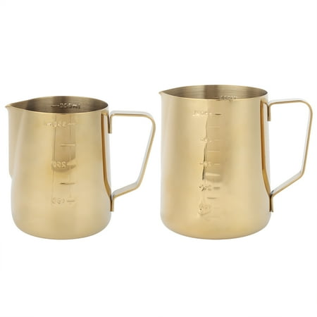 

Milk Frothing Pitcher Stainless Steel Coffee Milk Frothing Cup Pitcher Jug with Scale for Home Coffee Latte Art [S]