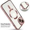 thumbnail image 5 of Case Made for iPhone 15 Plus 6.7 Inch [Built-in Camera Lens Protector] [Compatible with MagSafe] Anti-Scratch Shockproof Protective Slim Electroplated Case for Women Men - Pink, 5 of 6