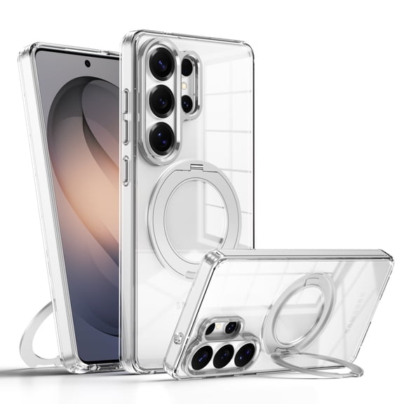 Magnetic for Samsung Galaxy S26 Ultra Case， with 360° Spin Stand,[Compatible with MagSafe][Military Drop Protection] Shockproof Phone Cover for Galaxy S26 Ultra with Kickstand