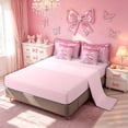 thumbnail image 5 of Meiyoeat Fashion Dripping Glitz Bow King Bedding Sets for Women Girls, Pink Sparkle Diamond King Bed in a Bag, Pink Reversible, 7 Pieces, 5 of 6