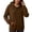 Bronze, variant on Zip Up Hoodie Women Loose Fit Cotton Long Sleeve Shirt Womens Sweatshirt Jacket Drawstring Fleece Jacket Women with Pocket Loose Casual Fall Winter 2026