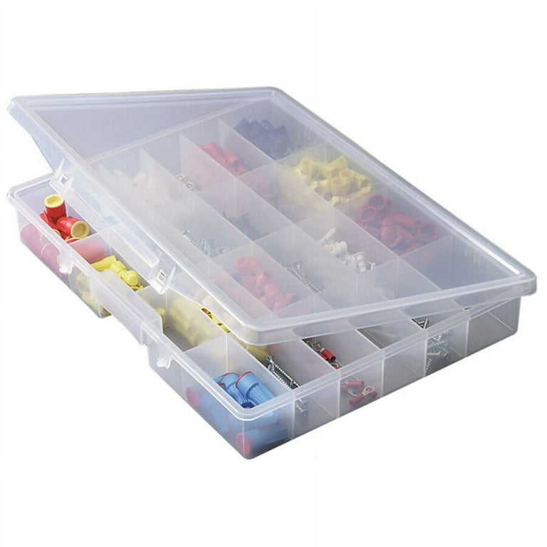 Clear 14-Compartment Flip Top Bead Organizer by Bead Landing™