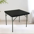 thumbnail image 6 of Fiocias Square Fitted Table Cover Desk Topper Elastic Tablecloth Stretch Table Top Cover Black, 6 of 9