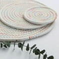 12inch Woven Spiral Heat Resistant Table Placemats Coffee Round