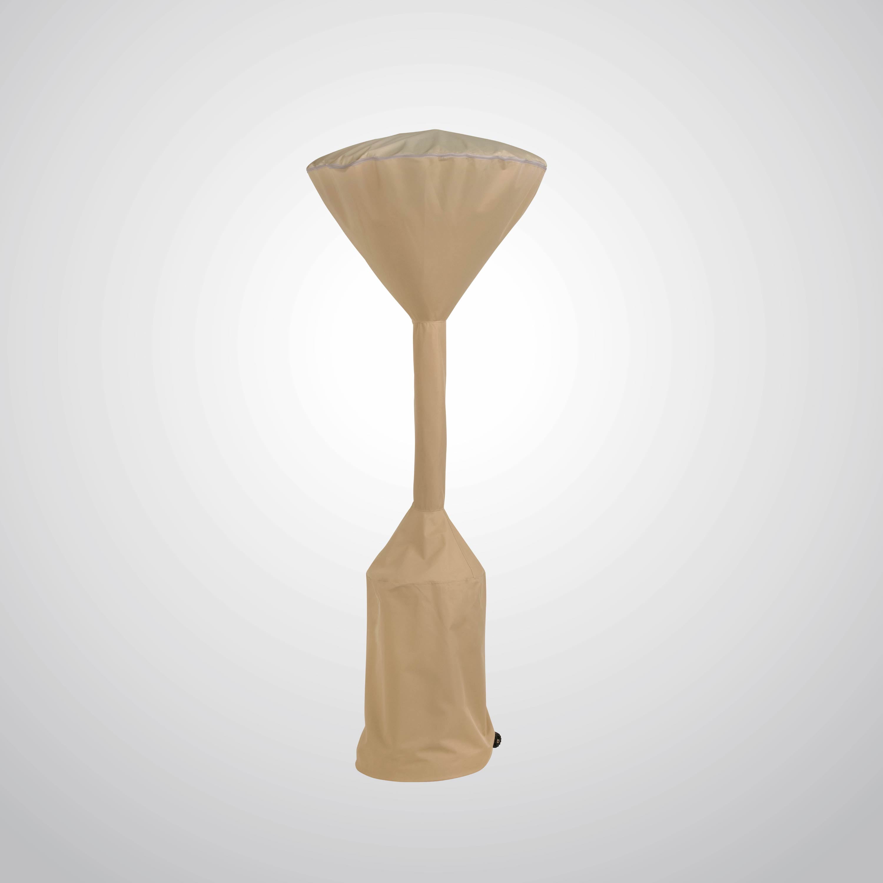 Modern Leisure Basics Outdoor Stand-Up Patio Heater Cover, 30" Dia (top) x 18.5" Dia (bottom) x 94"H, Khaki