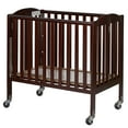 Dream On Me Birch 3in1 Folding Portable Mini Crib, Espresso