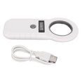 thumbnail image 1 of Lector de etiquetas para mascotas Recargable 2.4G Bluetooth 134.2Khz 125Khz Escáner portátil RFID para mascotas Blanco, 1 of 5
