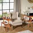 thumbnail image 6 of Finmind Narrow End Table for Living Room, 2-Tier Slim Sofa Side Table with Solid Wood Legs, 6 of 6