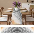 thumbnail image 4 of Gradient Gray Waves Ocean Table Runner 13x60in Non-Slip Cotton Linen Table Runners, Abstract Summer Beach Dresser Scarves TableRunner for Dinner Kitchen Dining Wedding Party, 4 of 9