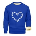 thumbnail image 2 of Hicidod Men's Sweatshirts Sherpa Lined Soft Crewneck Pullover Tops Cute Heart Printed Heavyweight Padded Winter Warm Sweatshirts, 2 of 4