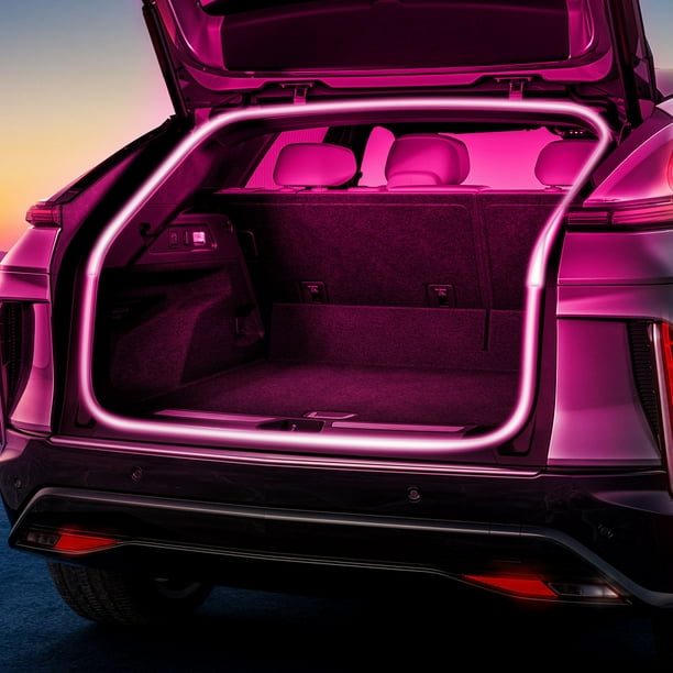 Tira de iluminación ambiental para maletero de 4 metros | Kit de luces LED de fácil instalación para coches, SUV y camionetas | Iluminación de maletero de bajo consumo con cinta adhesiva y he