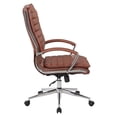 thumbnail image 4 of Scranton & Co High-Back Manager's Chair in Saddle Brown Faux Leather, 4 of 11