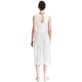 thumbnail image 4 of Vestido de baile lírico de Ballet con lentejuelas brillantes para mujer, leotardo dividido de malla de tul, disfraz de baile litúrgico de Iglesia, 4 of 5
