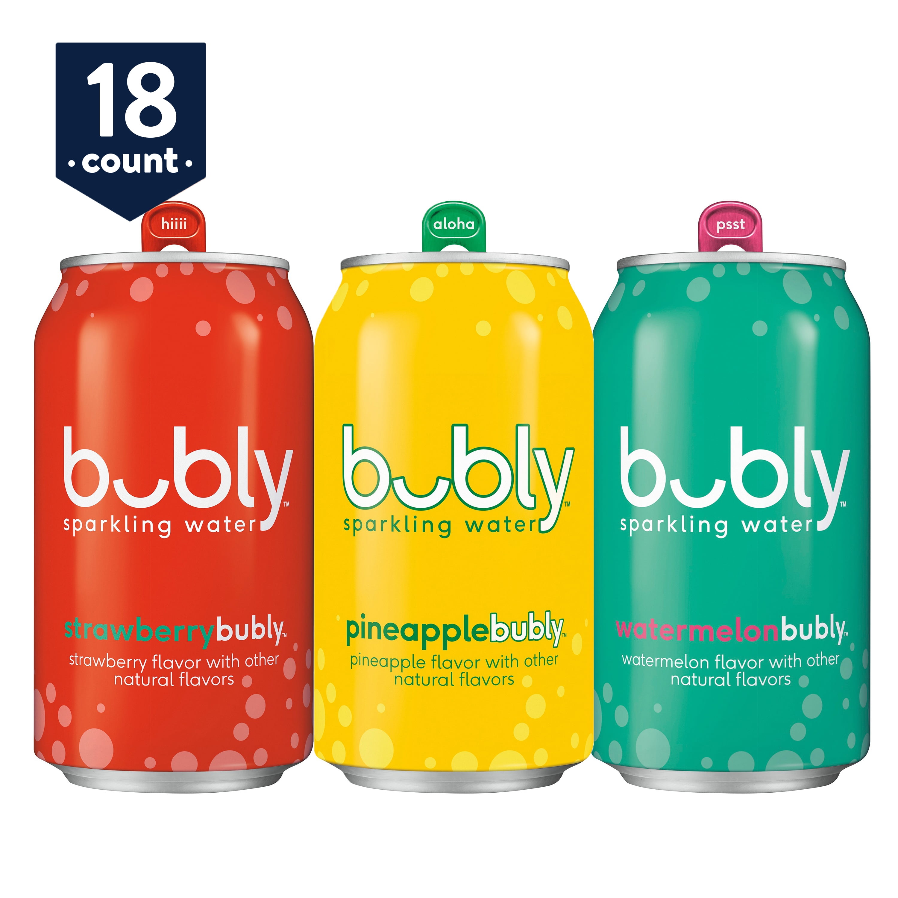 bubly Summer Variety Pack, Strawberry, Pineapple & Watermelon, 12 oz