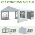 thumbnail image 2 of Gartooo 20'x20' Heavy Duty Party Tent, Outdoor Wedding Party Tent with Removable Sidewalls, Outdoor Canopy for Events, 2 of 8