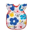 thumbnail image 4 of Tiny Twinkle - Baby - Mess-Proof Apron Bib Ruffle - Waterproof - Machine Washable - Modern Floral, 4 of 7