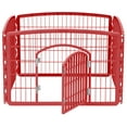 thumbnail image 2 of IRIS 24-inch Exercise 4-Panel Pet Playpen with Door, Red, 2 of 4