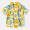 thumbnail image 5 of Akiihool Boys Button Down Shirt Toddler Boys' Short Sleeve Button Down Shirt (Yellow,12-18 Months), 5 of 8