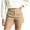 *Khaki, variant on Women's Solid Color High Waisted Stretch Dress Shorts,Comfortable Casual Summer Short Black,Women's Plus XXL